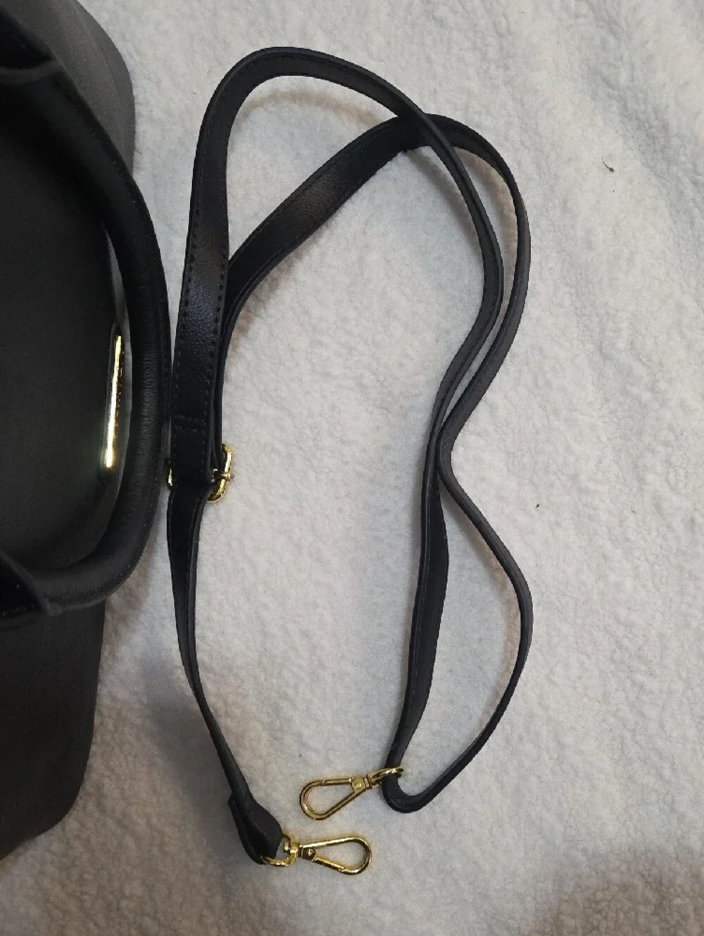 Joy And Iman Purse Black Dome Satchel with Gold Accents